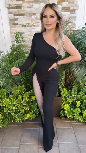 DARK SECRETS BLACK JUMPSUIT