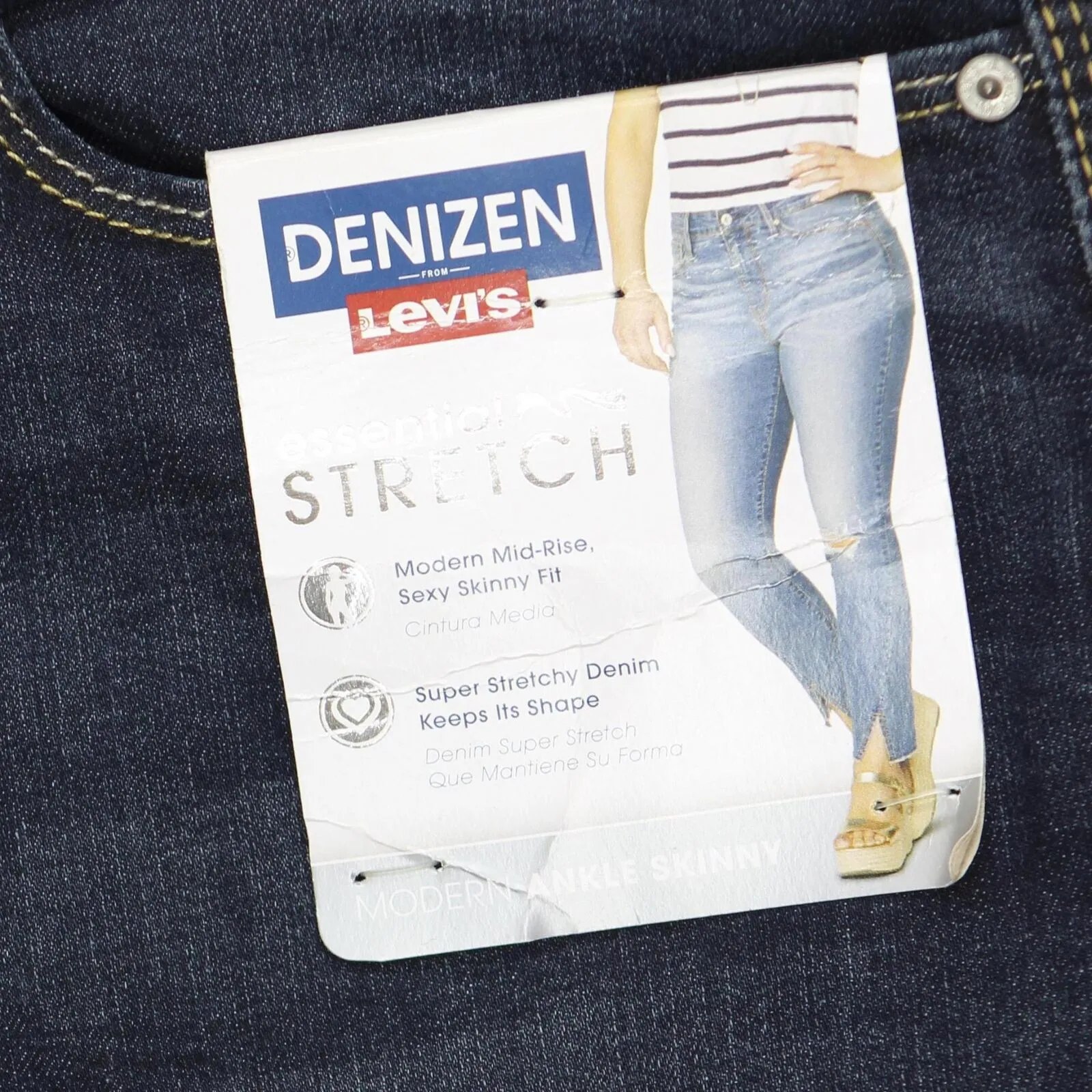 Denizen by Levi's Womens Modern Ankle Skinny Distressed Jeans 1645e4031b07bd