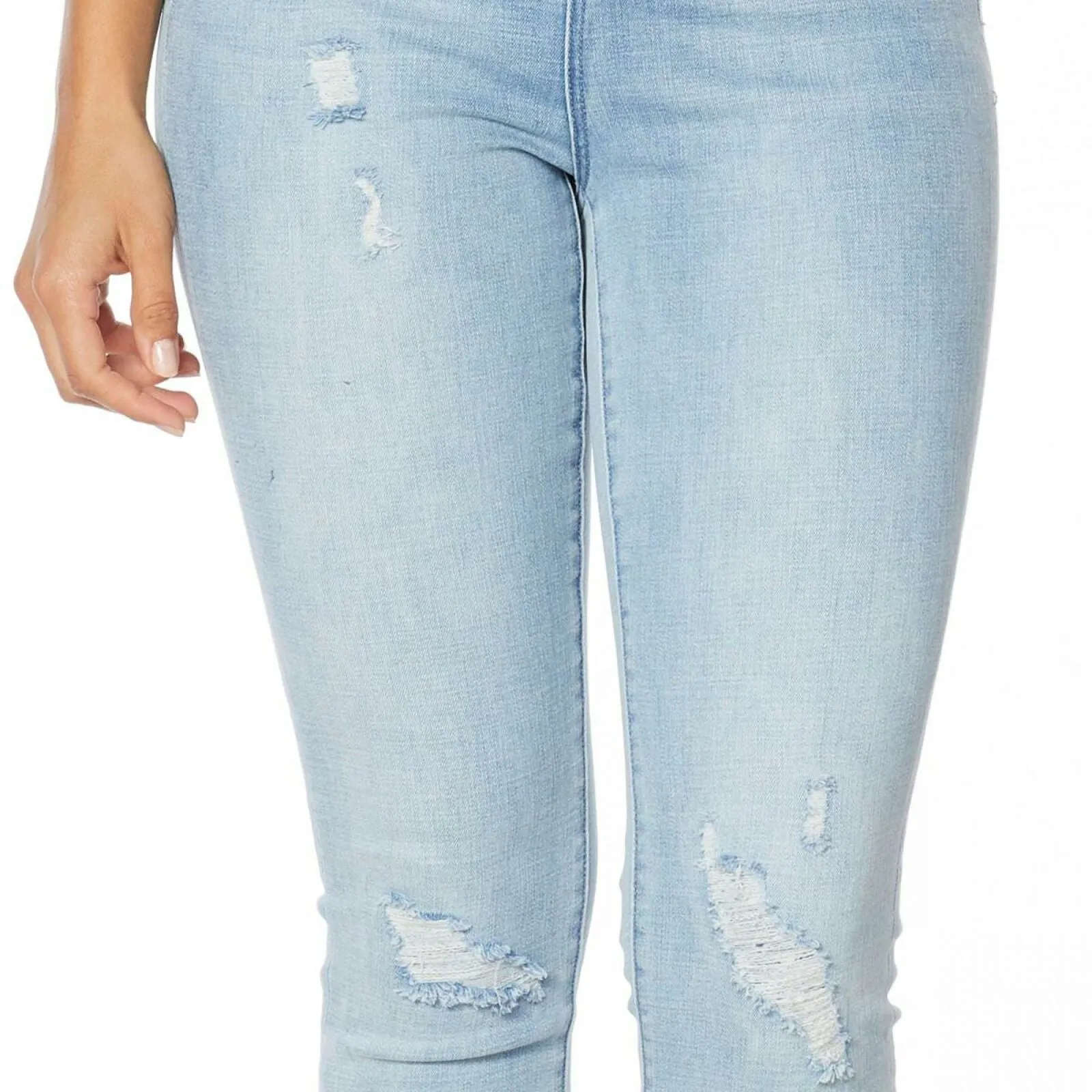 DG2 by Diane Gilman Destructed Skinny Jean Chambray Plus 16W