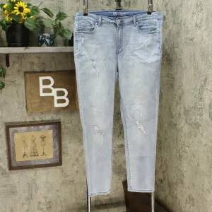 DG2 by Diane Gilman Destructed Skinny Jean Chambray Plus 16W