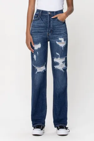 Distressed Dad Jeans
