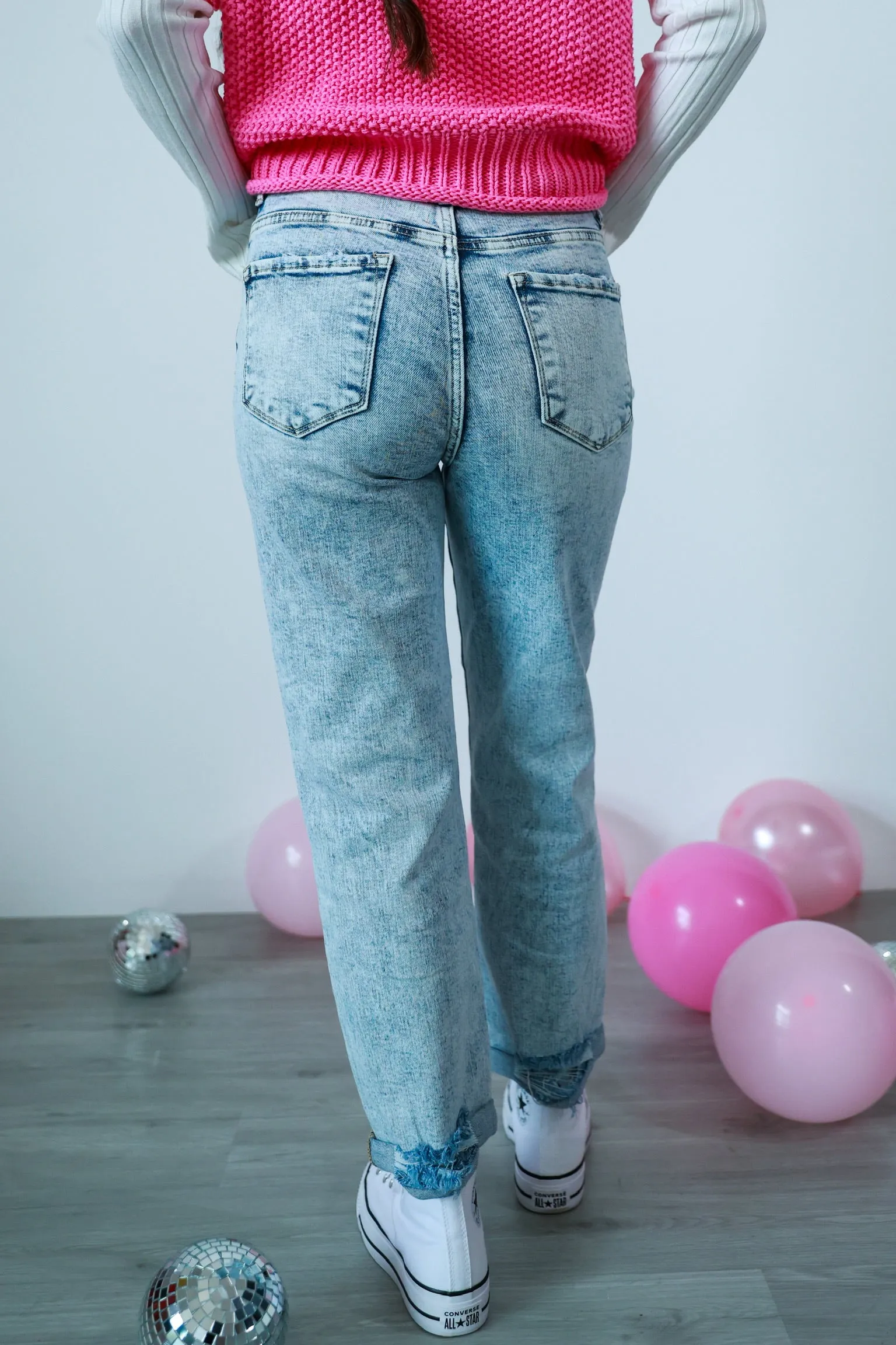distressed denim - light wash