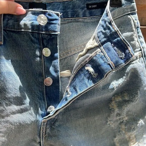Distressed Jean Shorts