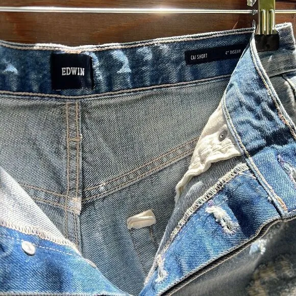 Distressed Jean Shorts
