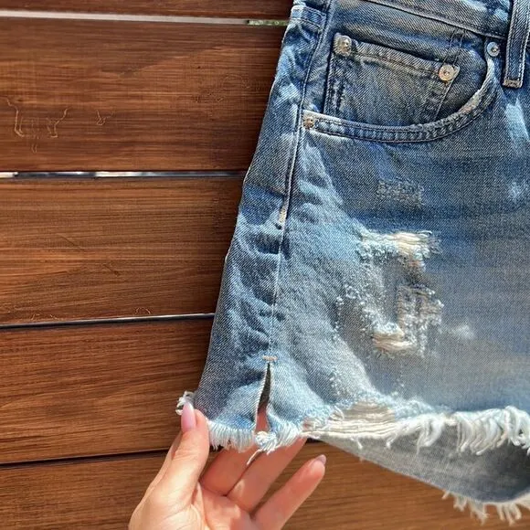 Distressed Jean Shorts
