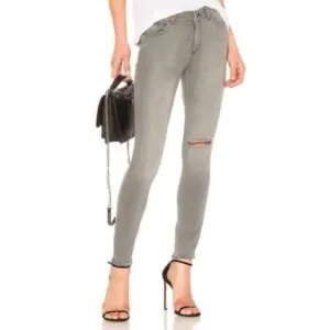 DL1961 | Gray Emma Smart Denim Distressed Power Legging Slim Jeans 26