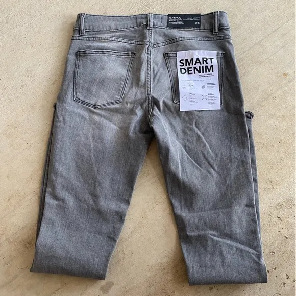 DL1961 | Gray Emma Smart Denim Distressed Power Legging Slim Jeans 26