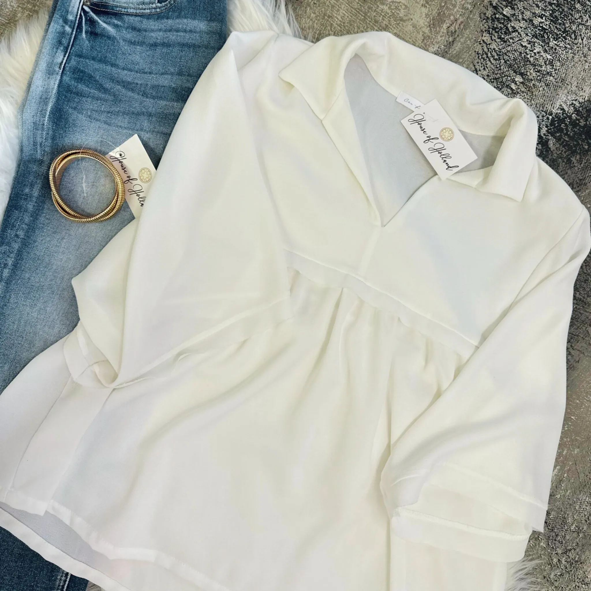 DOING JUST FINE WHITE TOP