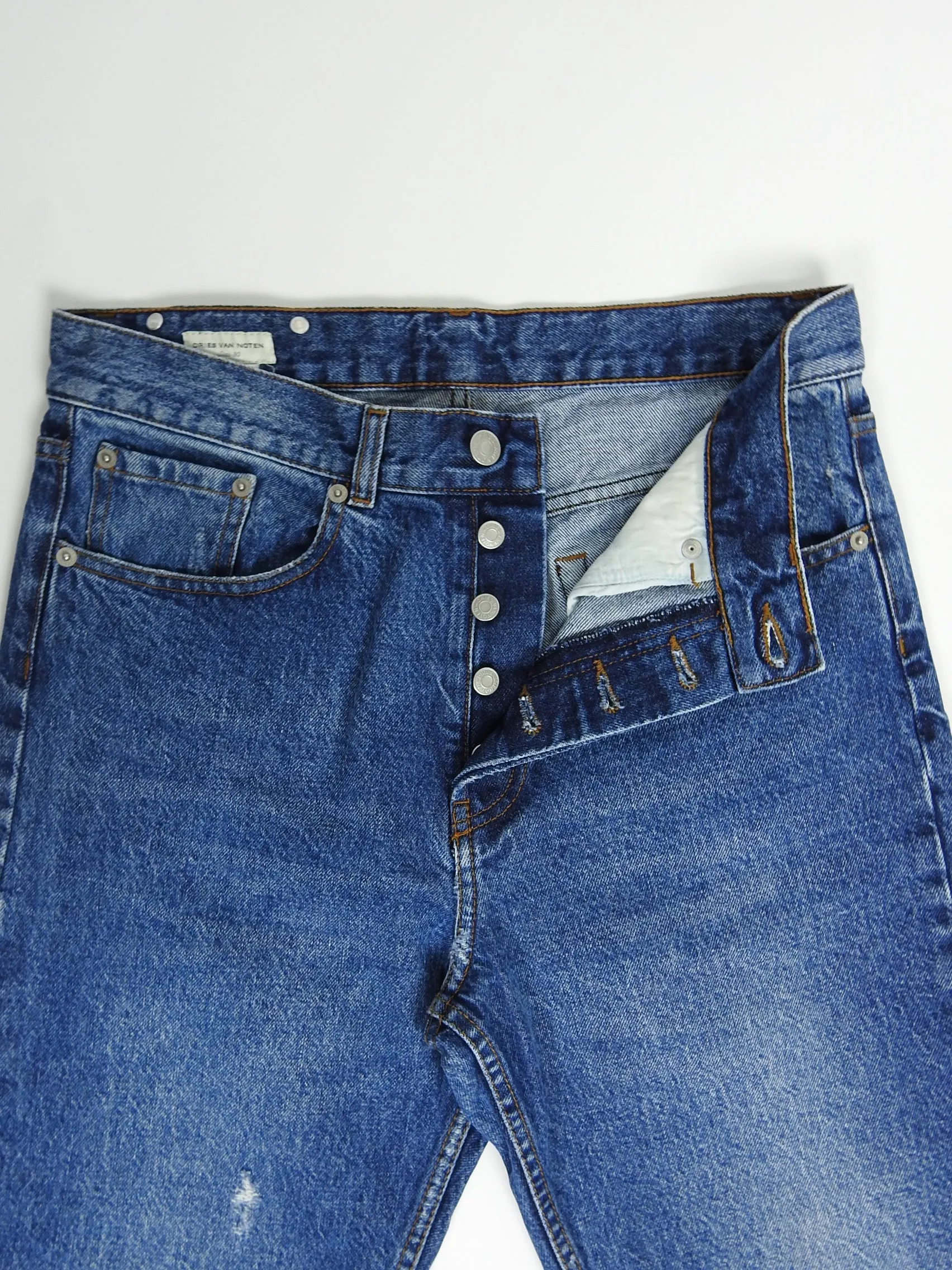 Dries Van Noten Distressed Denim Blue 30x30