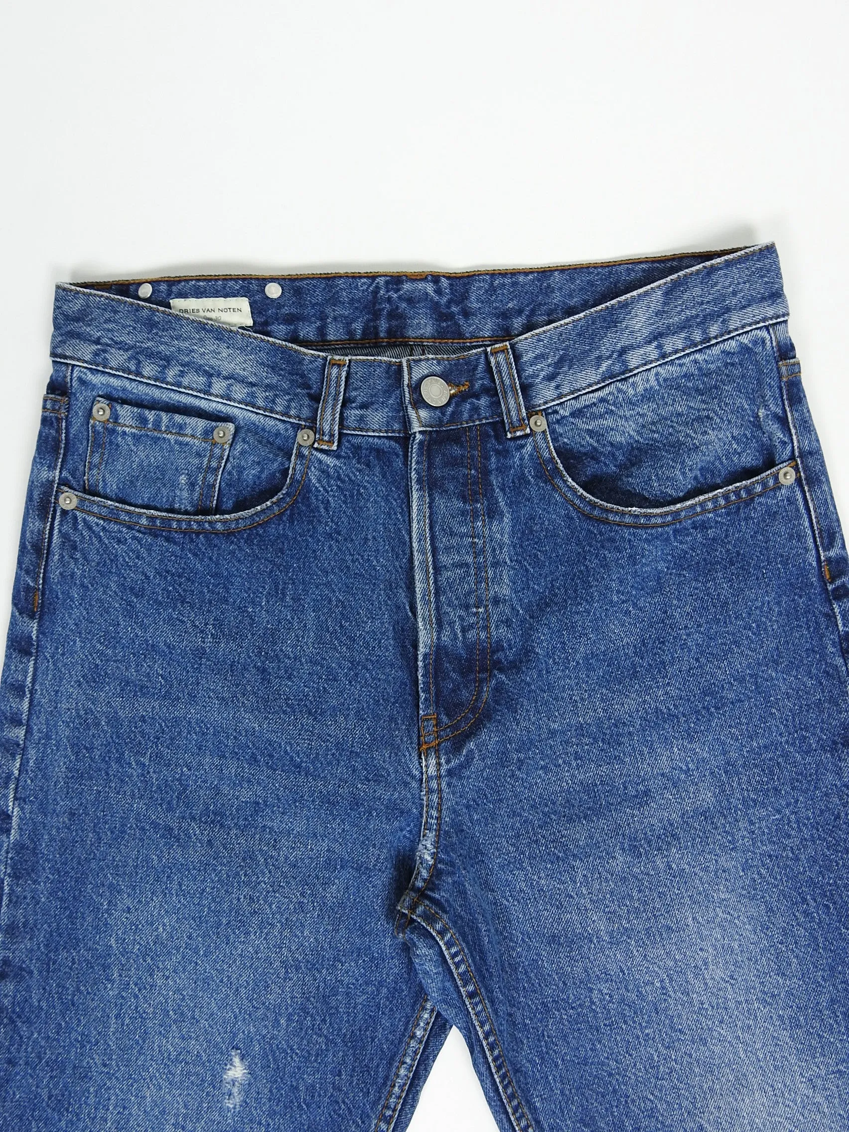 Dries Van Noten Distressed Denim Blue 30x30