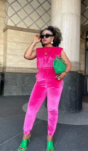 Eassy Velvet Jumpsuit