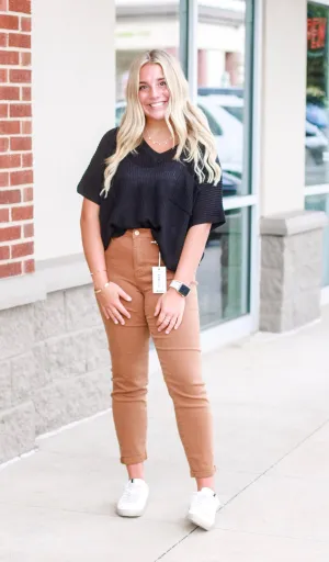 Fall for Me High Waist Judy Blue Jeans in Brown