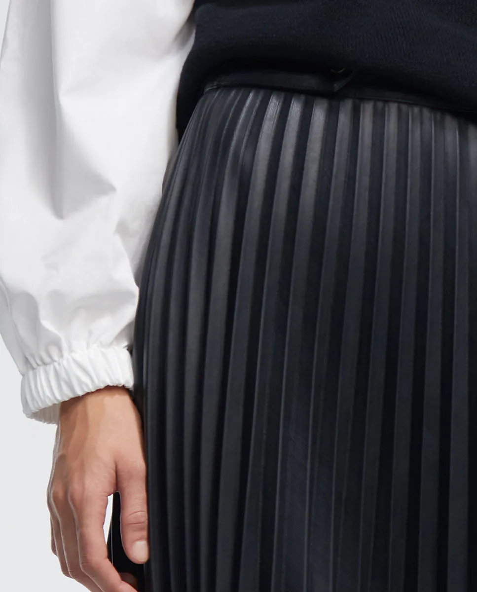 Faux leather skirt