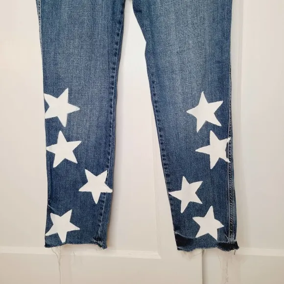 Free People Distressed Button Fly Boyfriend Jeans