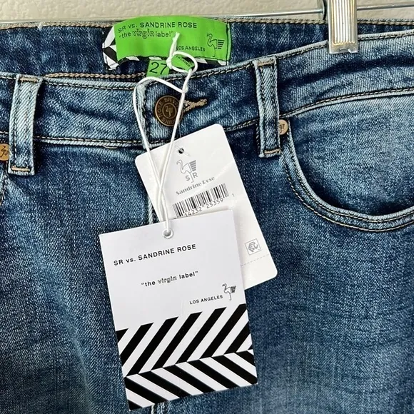 Free People Sandrine Rose The Virgin Label Distressed Jeans Size 27
