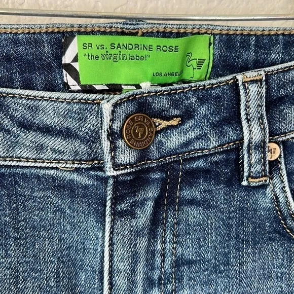 Free People Sandrine Rose The Virgin Label Distressed Jeans Size 27