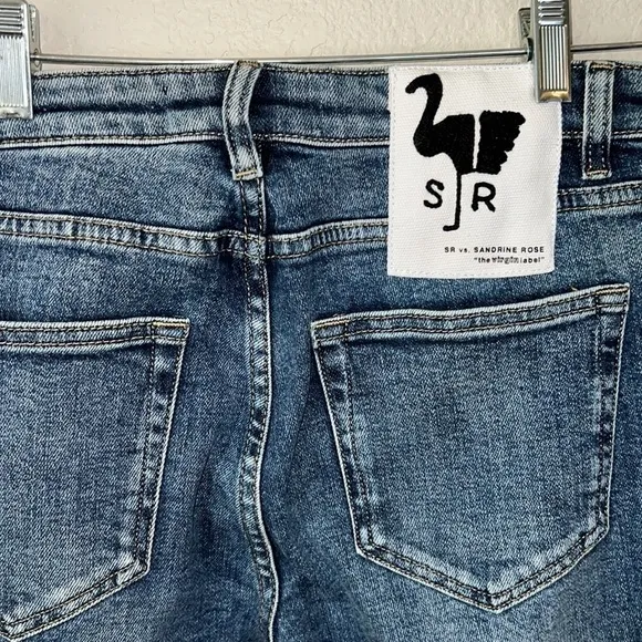 Free People Sandrine Rose The Virgin Label Distressed Jeans Size 27