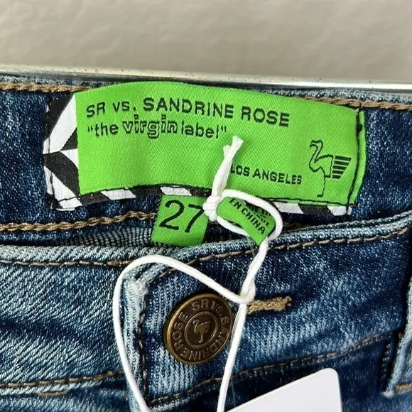 Free People Sandrine Rose The Virgin Label Distressed Jeans Size 27