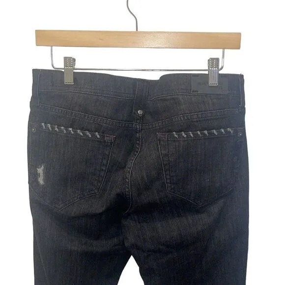 Genetic Denim Distressed Skinny Jeans Shane Size 28 Coal