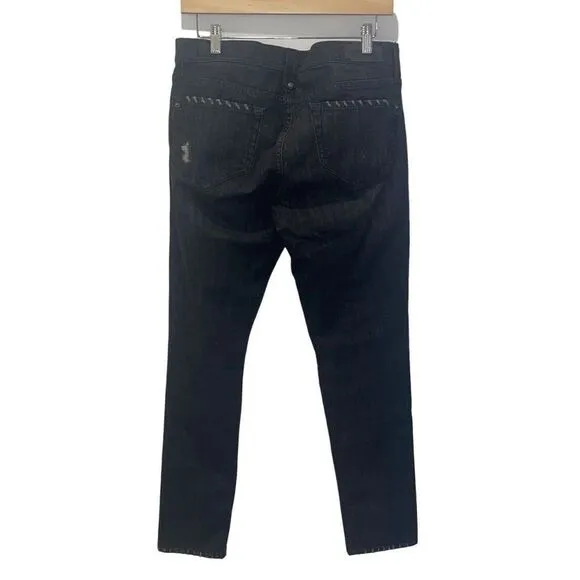 Genetic Denim Distressed Skinny Jeans Shane Size 28 Coal