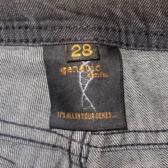 Genetic Denim Distressed Skinny Jeans Shane Size 28 Coal