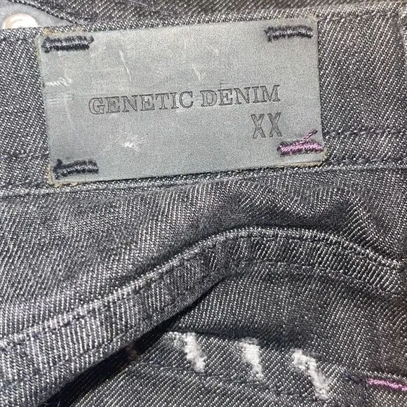 Genetic Denim Distressed Skinny Jeans Shane Size 28 Coal