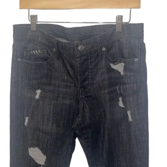 Genetic Denim Distressed Skinny Jeans Shane Size 28 Coal
