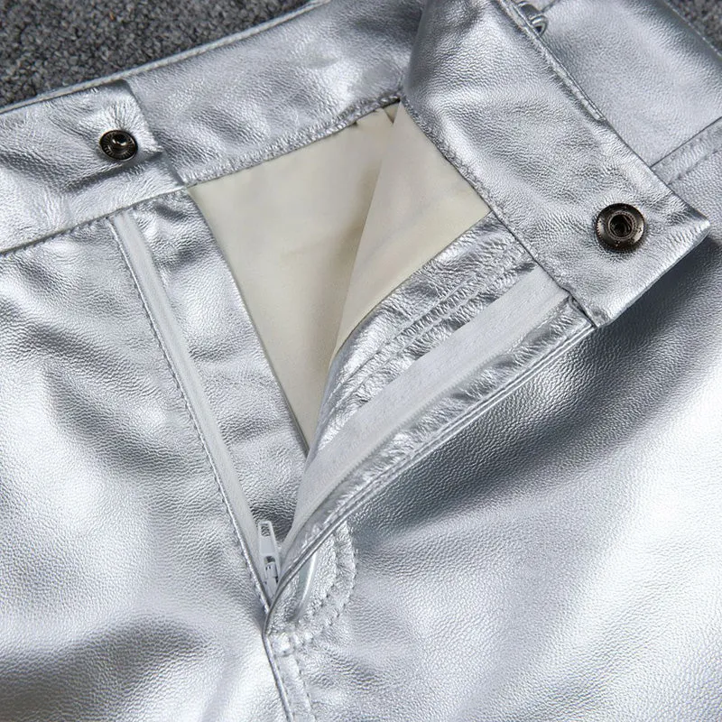 Genuine Leather Skirt Miniskirt Leather Sheepskin Skirt INS Glossy Low Waist Hip Wrap Hot Girl Style 2022 Autumn Winter New TF4716