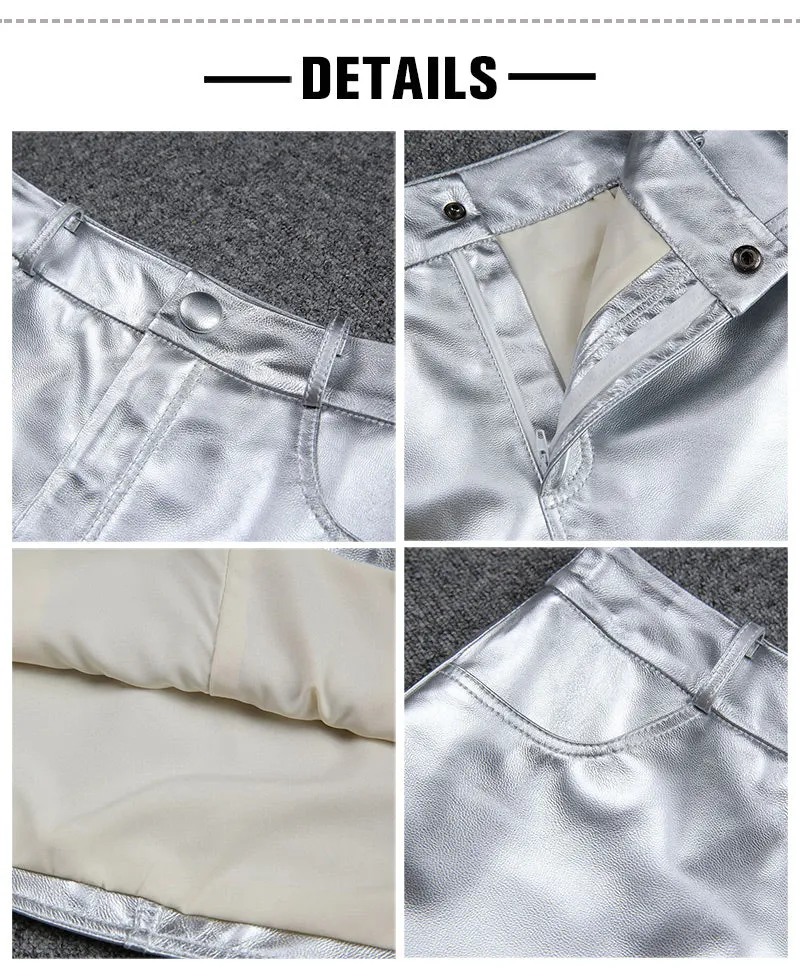 Genuine Leather Skirt Miniskirt Leather Sheepskin Skirt INS Glossy Low Waist Hip Wrap Hot Girl Style 2022 Autumn Winter New TF4716