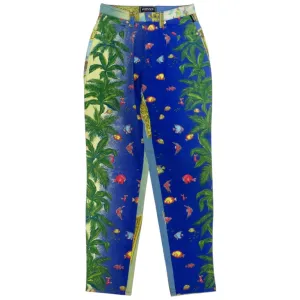 Gianni Versace 1990s Ocean Print Jeans