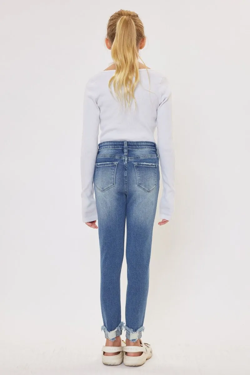 Girls Distressed Skinny Jeans