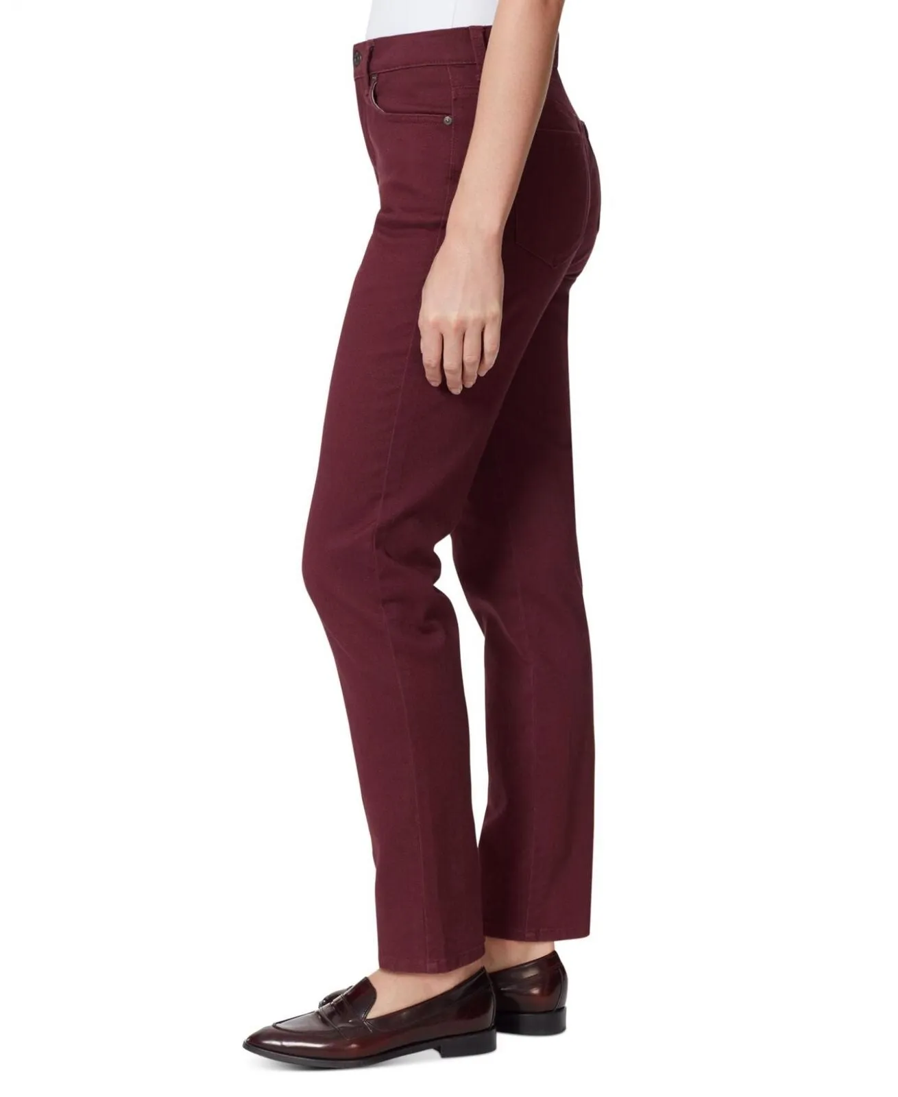 Gloria Vanderbilt Amanda Classic Colored Twill Straight Jeans Huckleberry 8