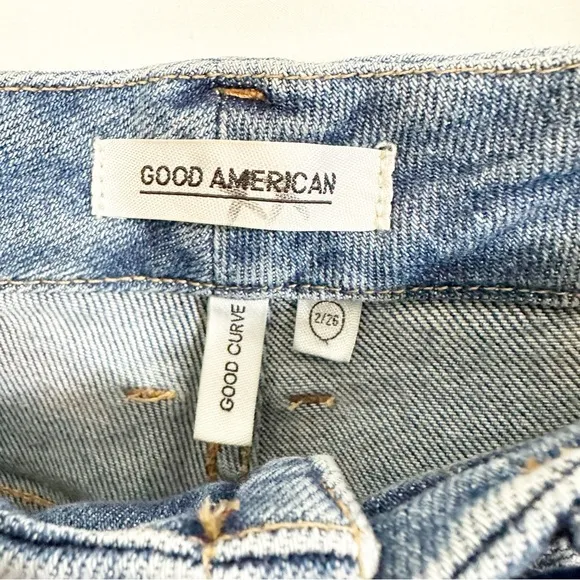 Good American Good Curve Slim High Rise Jeans in Blue411