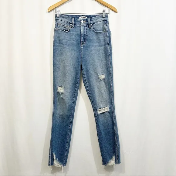 Good American Good Curve Slim High Rise Jeans in Blue411