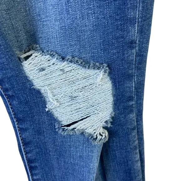Good American‎ Women's Skinny Distressed Raw Hem Skinny Jeans Stretch Size 4/27