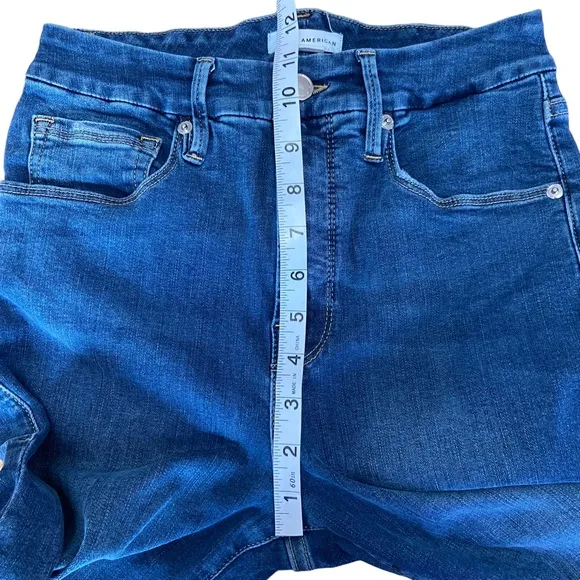 Good American‎ Women's Skinny Distressed Raw Hem Skinny Jeans Stretch Size 4/27