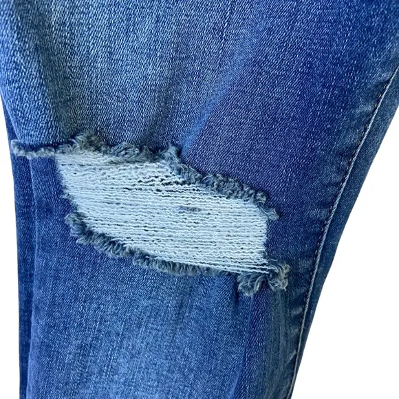 Good American‎ Women's Skinny Distressed Raw Hem Skinny Jeans Stretch Size 4/27