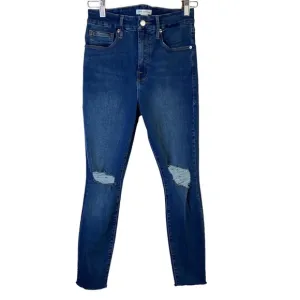 Good American‎ Women's Skinny Distressed Raw Hem Skinny Jeans Stretch Size 4/27