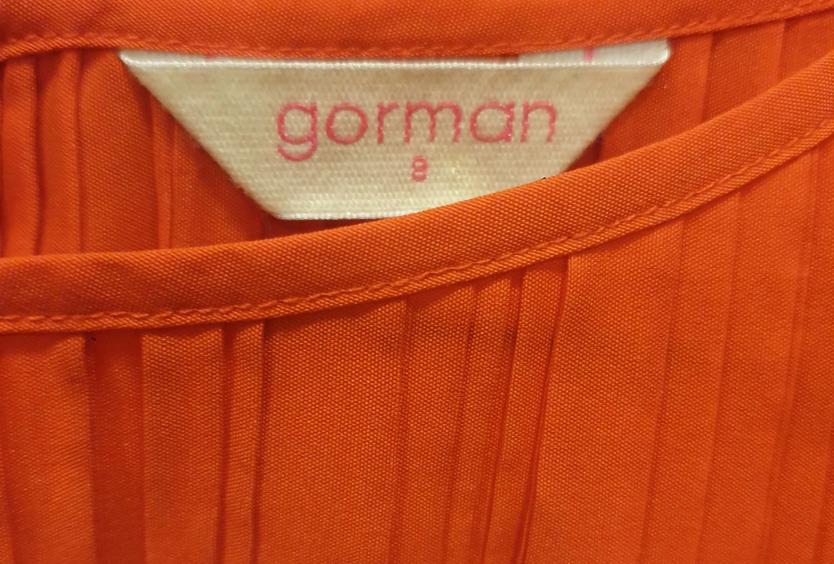 Gorman cropped red sleeveless pleated top size 8