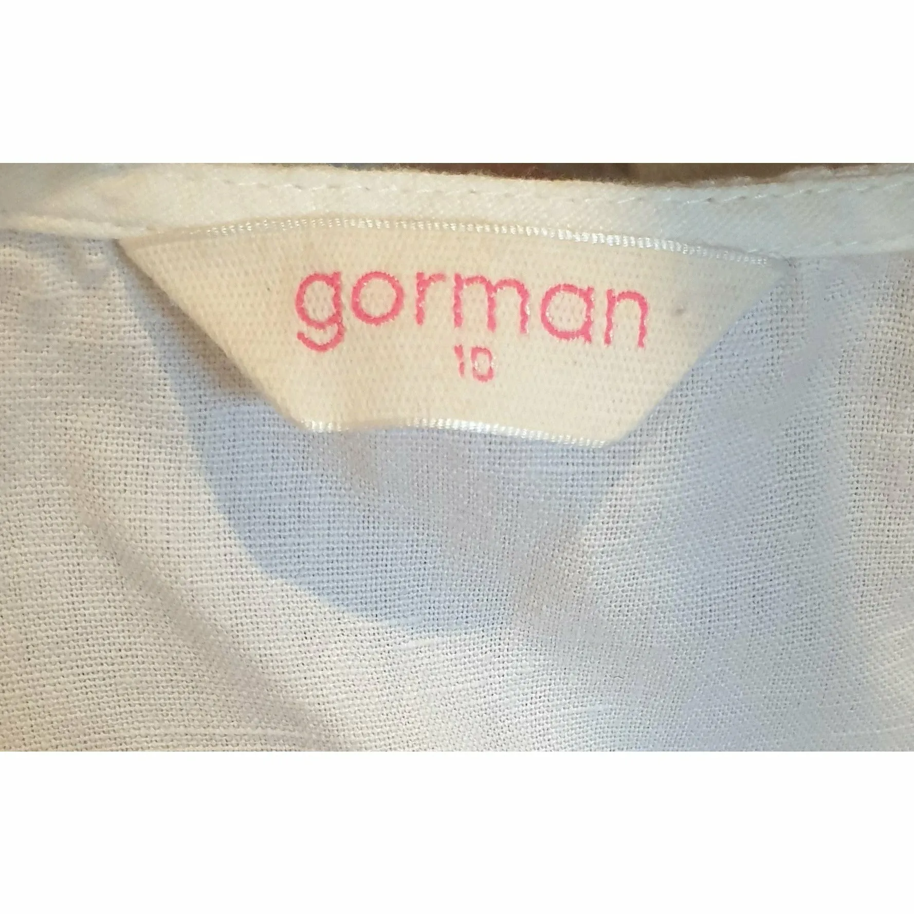 Gorman white faux wrap sleeveless top size 10