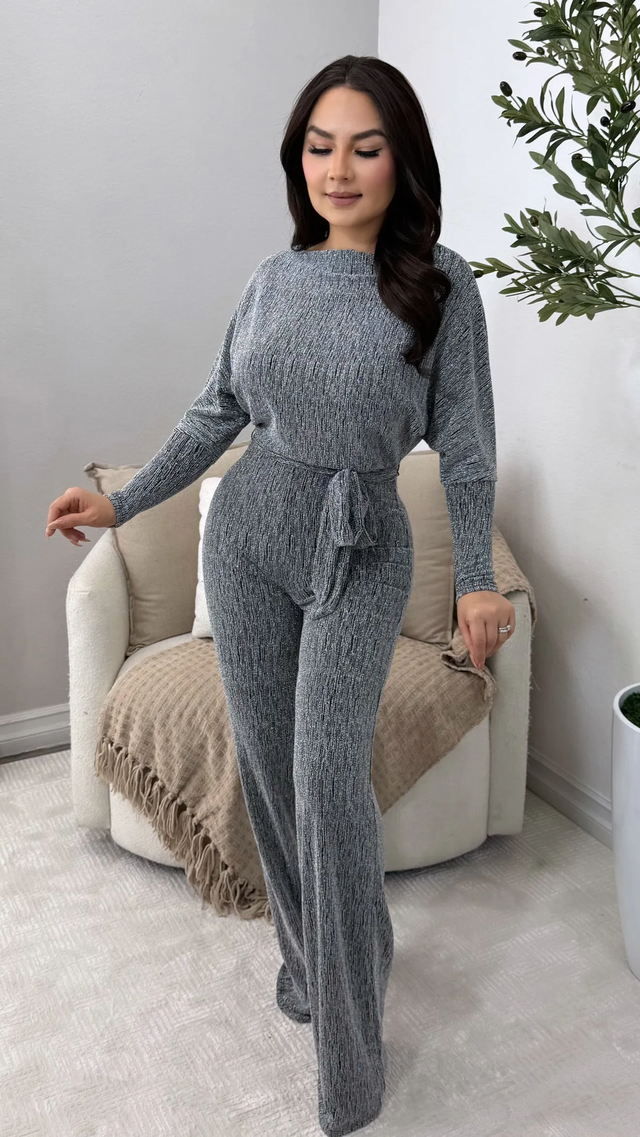 GRECIA SILVER JUMPSUIT