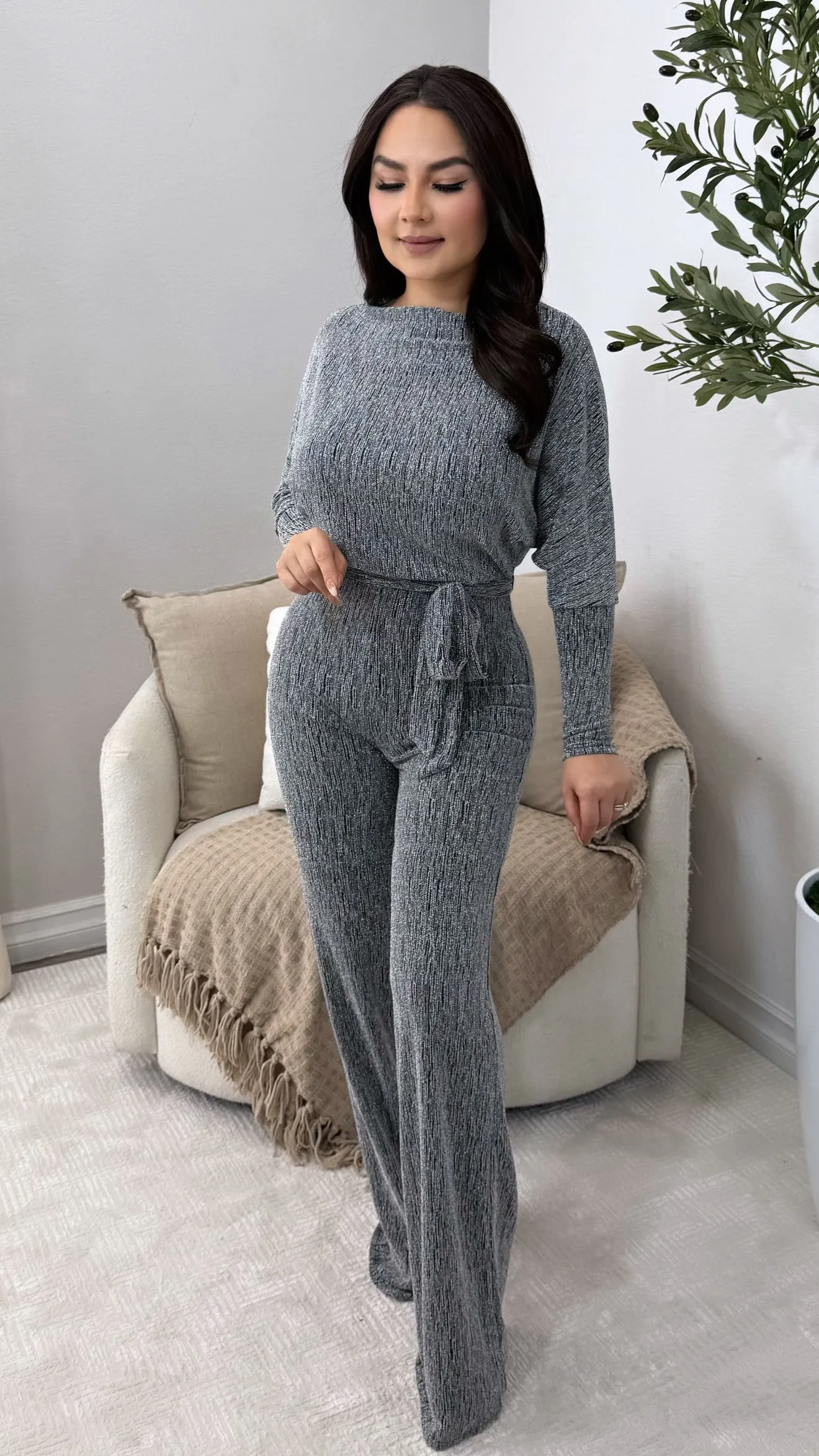 GRECIA SILVER JUMPSUIT