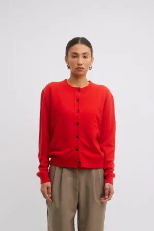 Gregory Farrah Knit Cardi - Lipstick Red
