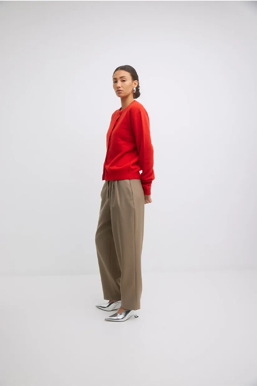 Gregory Farrah Knit Cardi - Lipstick Red