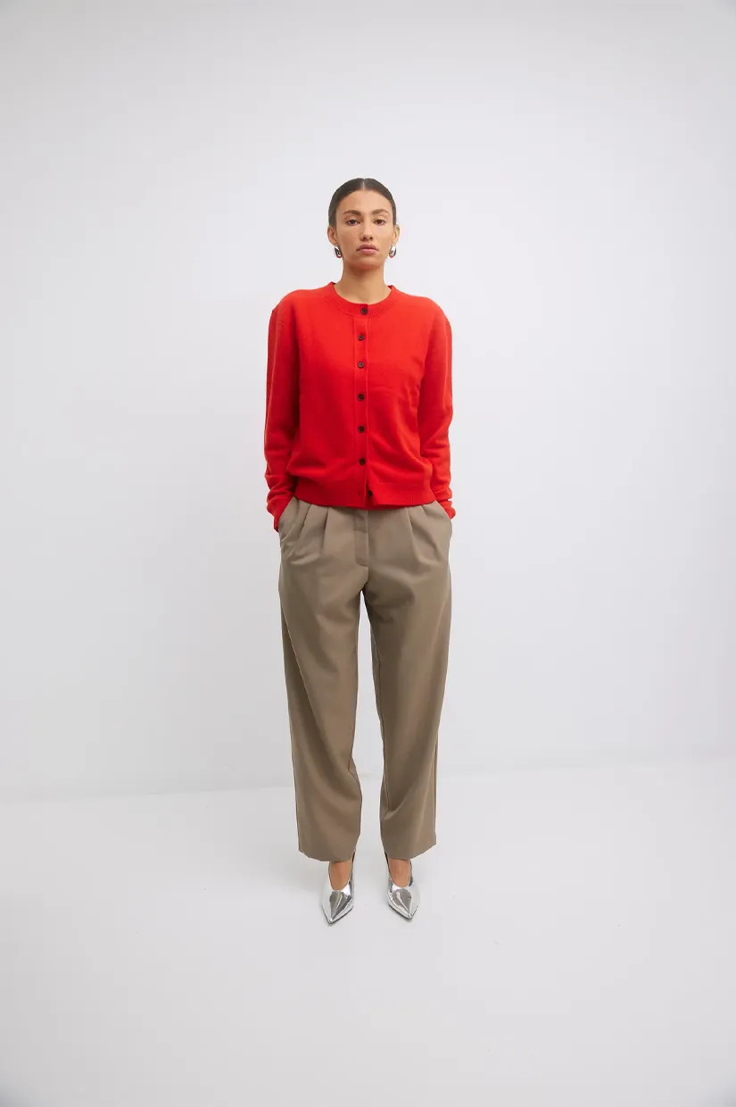 Gregory Farrah Knit Cardi - Lipstick Red