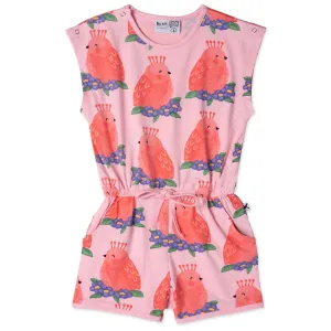 Happy Birds Playsuit- Pink