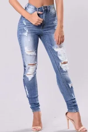 Hazel Blues® | Distressed Skinny Jeans