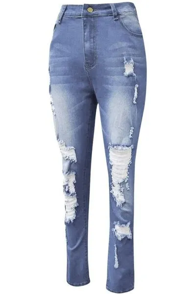 Hazel Blues® | Distressed Skinny Jeans