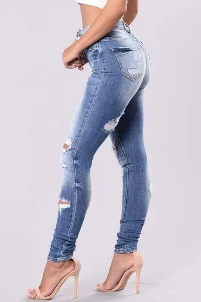Hazel Blues® | Distressed Skinny Jeans