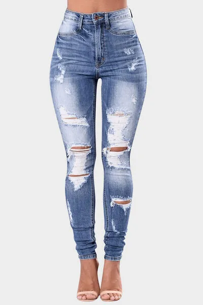 Hazel Blues® | Distressed Skinny Jeans